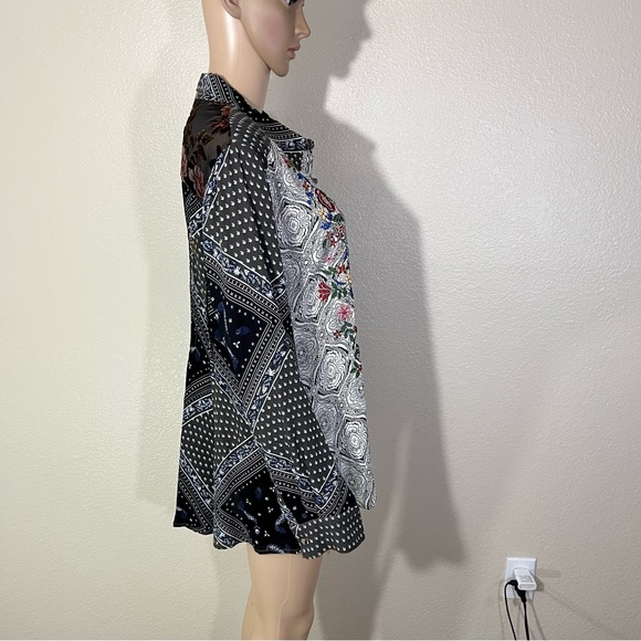 Aratta Silent Journey Little Secrets Shirt Embroidered BOHO Medium M - Picture 6 of 7